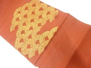 アンティーク　青海波模様織出し袋帯（材料）